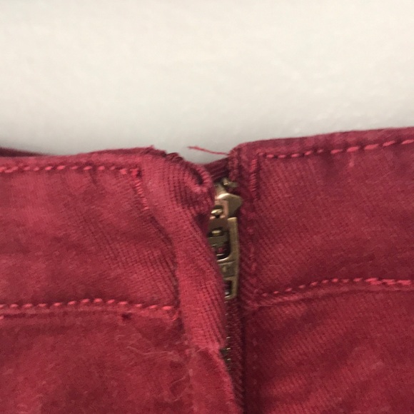 Red High Waisted Shorts - Picture 4 of 5